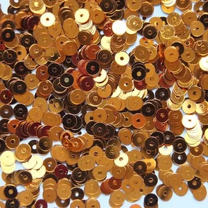 LENTEJUELAS planas de lentejuelas sueltas de 4 mm ~ naranja dorado metálico ~ hechas en EE. UU. - Imagen 1 de 2