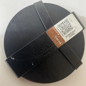 4 Harley Davidson Leather Coasters - Picture 1 of 4