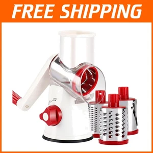 Grattugia per formaggio e affettatrice per verdure 3 in 1 a manovella - utensile da cucina sicuro e divertente - Foto 1 di 10