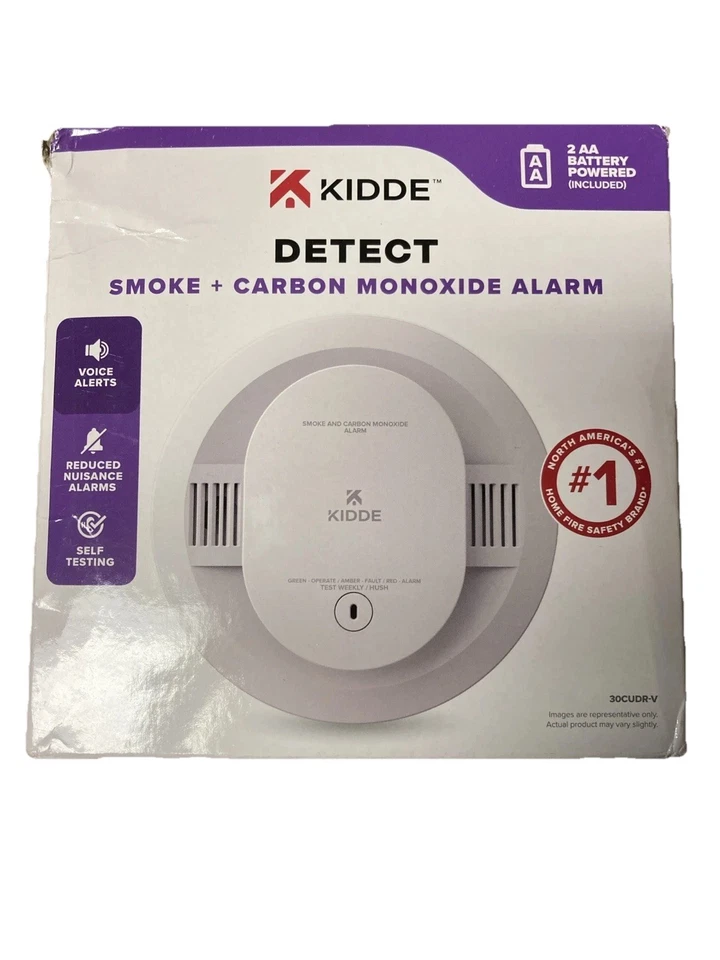 🔥KIDDE 30CUDR-V COMBO SMOKE CO ALARM AA BATTERY POWERED WITH VOICE ALERTS - Image 1 of 1