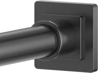 Shower Curtain Rod Square End Adjustable 32"-80" 32-80, Black  - Image 1 of 4