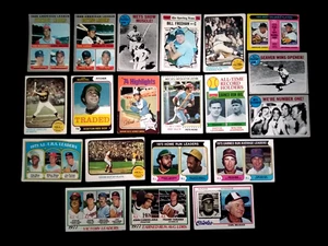 1970 1971 1973-78 Topps Mays Aaron Rose Ryan Jackson Stargell Baseball Lot 20 - Picture 1 of 6