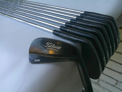 Titleist 680 Forged Black Blades (3i-PW) Iron Set w/ True Temper S300 Stiff - Image 1 of 4