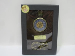 Pocket Mechanical Watch - Goldfb. runde schöne Taschenuhr+ Kette (HA) OVP GS9926 - Picture 1 of 1