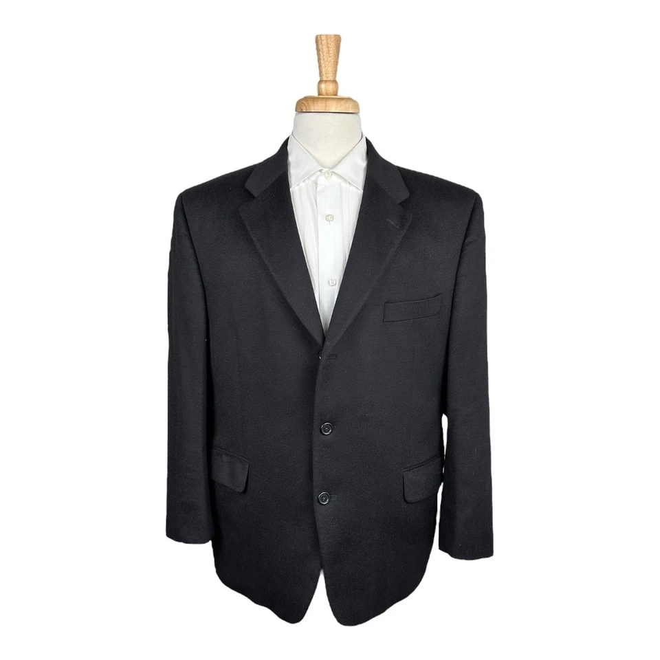 Jack Victor X Loro Piana 黑色纯重羊绒西装外套 45 码短款 — 第 1/4 张图片