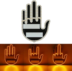Jackehla Gestenlicht Wacky Warnung LED Finger Lichter für Auto Heck Gepäck Comp - Bild 1 von 11