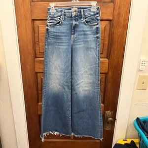 Mother Denim Gr. 24 The Roller Riding the Cliffside 1445-1008 Wide Leg Blue Jeans - Bild 1 von 17