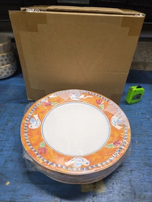 Vietri Melamina Campagna PÁJARO UCCELLO Platos de Cena 10" Nuevo Juego de 4 Foto 1 de 4