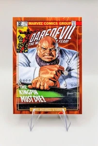 2024 Skybox Marvel Masterpieces 92 Platinum -KINGPIN- ORANGE LAVA 3/25 RARE SSP - Picture 1 of 3