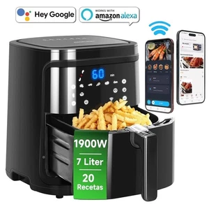 AIGOSTAR SMART CUBE FRIGGITRICE AD ARIA SMART WIFII 7 LITRI 1900W BLACK ALEXA - Foto 1 di 11