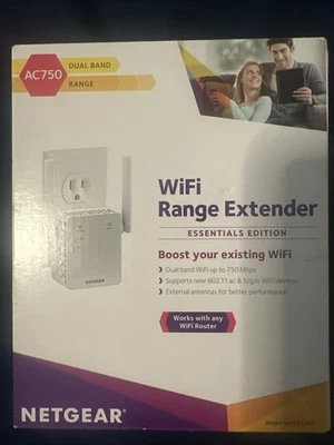 NETGEAR EX3700 AC750 WiFi Range Extender – Dual Band Signal Booster Wall Plug - Image 1 of 2