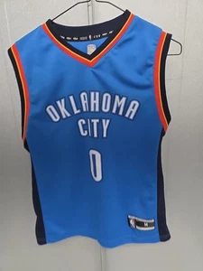 NBA Adidas Oklahoma City Thunder Russell Westbrook Jersey Blue Youth Medium - Picture 1 of 4