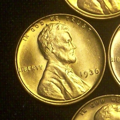 1936-P CHOICE BU - HIGH GRADE LINCOLN WHEAT CENT - VERY SOLID COIN - SEE PICS!! - Image 1 of 4