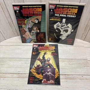 Jason Goes To Hell Final Friday the 13th Topps Comic Set 1-3 Autographed - Picture 1 of 5