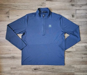 Travis Mathew Sweatshirt Mens Blue XL 1/4 Quarter Zip Golf Pullover Golfer - Picture 1 of 6
