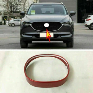 For Mazda CX-5 2017-2021 Glossy Red Front Bumper Grille Logo badge Cover Trim - Picture 1 of 4