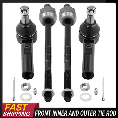 Front Inner & Outer Tie Rod Ends for Mazda B2300 B2500 B3000 B4000 Mercury 4PCS Foto 1 de 4