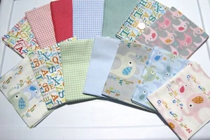 Quilt Fabric Fat Quarters Baby Toddler Quilt 14 Fat Quarters Elephant Clothworks - Picture 1 of 7