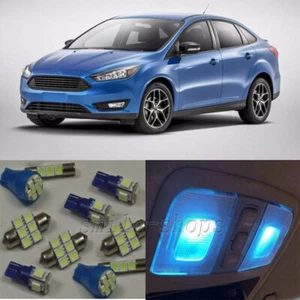 9×ICE Blue LED Interior Light Package Kit for Ford Focus 2012-2015 - Picture 1 of 5