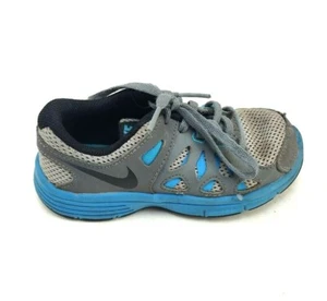 Nike Dual Fusion Run 2 Blue Dark/Light Grey Kids Sneakers US Size 10.5C Used Cnd - Picture 1 of 7