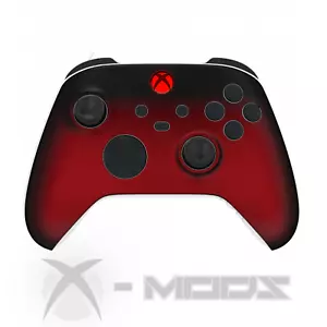 XBOX ONE SERIES CUSTOM CONTROLLER - RED FADE BLACKOUT - Picture 1 of 6