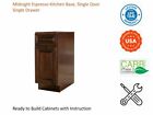 Midnight Espresso Kitchen Base Cabinet, Single Drawer & Single Door
