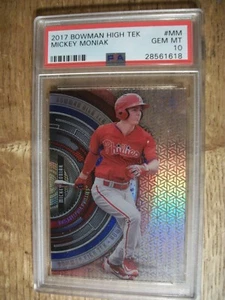 MICKEY MONIAK 2017 Bowman High Tek Hexagon #MM PSA GEM MINT 10 Phillies RC - Picture 1 of 1