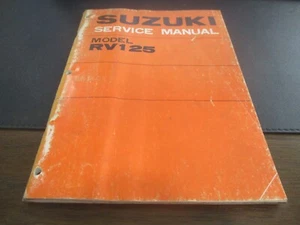 Suzuki OEM Service Manual Model RV125 - Picture 1 of 3