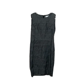 Calvin Klein Dress Black Chambray Sleeveless Women Size 4 - Picture 1 of 7