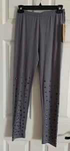 Morphine Generation Damen Skinny Stretch hellgrau Nieten Leggings Gr. M - Bild 1 von 4