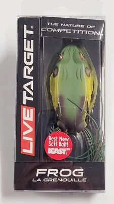 LIVETARGET Frog Topwater FGH65T508 2-5/8" 3/4oz Soft Weedless Bass Lure GREEN - Image 1 of 4