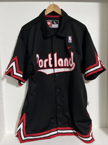 Vintage Portland Trail Blazers NBA Nike Jersey Warm Up Jacket size Large Cover