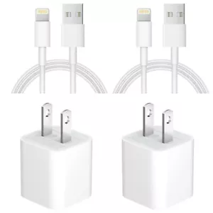 iPhone Charger-Apple MFi Certified-Lightning Cable to USB 2-Pack Wall Charger - Picture 1 of 1