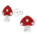 Fly Mushroom Kids 925 Silver Earrings for Girls Women