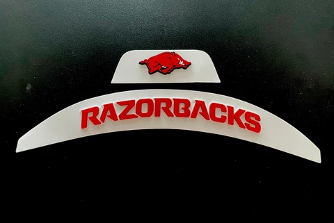Football Helmet 3D Arkansas Flex Bumpers/Full Size Helmet Cover