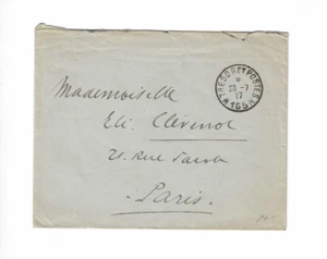 FRANCIA 1917 Correo del soldado enviado a París - pliegue de esquina - Imagen 1 de 2