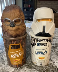 Denny's Star Wars Chewbacca & Range Trooper Head Cups. 20oz - Picture 1 of 7