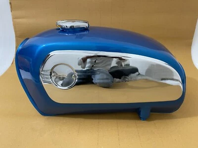 BMW R75/5 TOSTADORA TANQUE ACERO PINTADO AZUL MODELO 1969-73 + PLACAS LATERALES | Apto para Foto 1 de 4