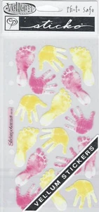 Scrapbook EK Success Sticko Vellum Baby Girl Stickers - Picture 1 of 1
