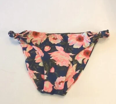 Tori Praver Seafoam Swimwear Bikini Bottom Navy Floral Size Medium EUC $99 - Image 1 of 4