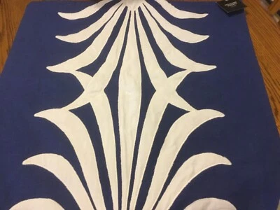 Williams Sonoma Acanthus Linen Velvet Applique reversible  Pillow Cover 22 x 22 - Image 1 of 3