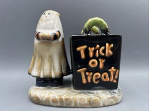 Yankee Candle Halloween Teelicht Geist mit Trick or Treat Tasche tolles Stück selten - Bild 1 von 8