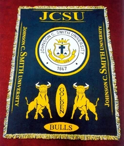 JOHNSON C SMITH UNIVERSITY Throw - Blanket - Golden Bulls - JCSU - HBCU - Picture 1 of 13