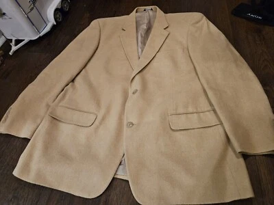 Chaqueta Blazer Botany 500 Beige Para Hombre Bronceado 100% Cabello Camel Abrigo Deportivo 46 Largo  Foto 1 de 4