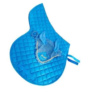 Royalian Equestrian Horse Cotton Full Numnah Pad with Fly Veil Comfort Bareback - Bild 1 von 14