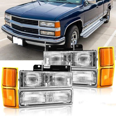 Chevy Silverado Tahoe Suburban 1994-1998 parachoques + faros + luces de esquina de señal Foto 1 de 4