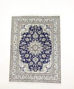 Orientteppich super Nain mit Seide ( 197 X 145 CM) Perserteppich Top Neu - Bild 1 von 8