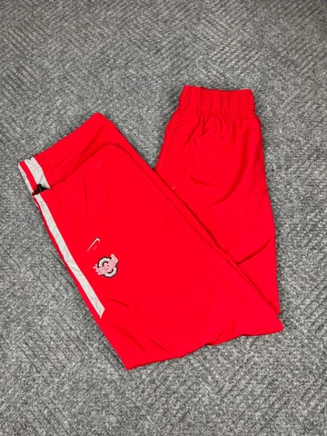 Y2K Nike Team Ohio State Buckeyes Track Pants Mens Large Red Drawstring Adult Cover