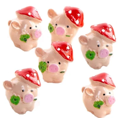 24 Glückschweinchen Kleeblatt, rund,Figur Silvester, Glücksbringer, Schweinchen - Bild 1 von 2