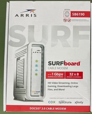 NEW SEALED Arris SB6190 DOCSIS 3.0 Cable Modem - Image 1 of 2